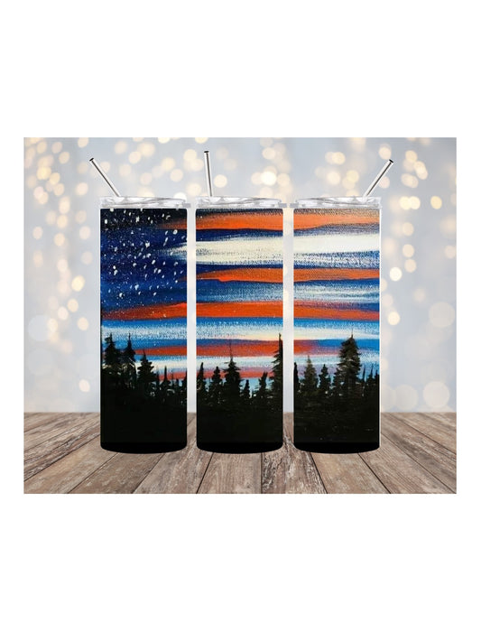 American Flag Tumbler